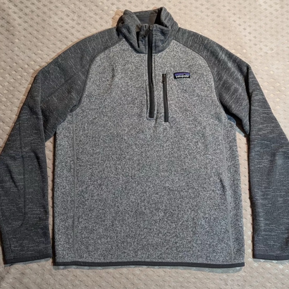 Patagonia Men’s Better Sweater 1/4 Zip Gray Pullover size Small